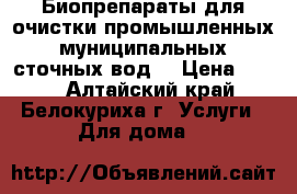 Биопрепараты для очистки промышленных (муниципальных) сточных вод. › Цена ­ 100 - Алтайский край, Белокуриха г. Услуги » Для дома   